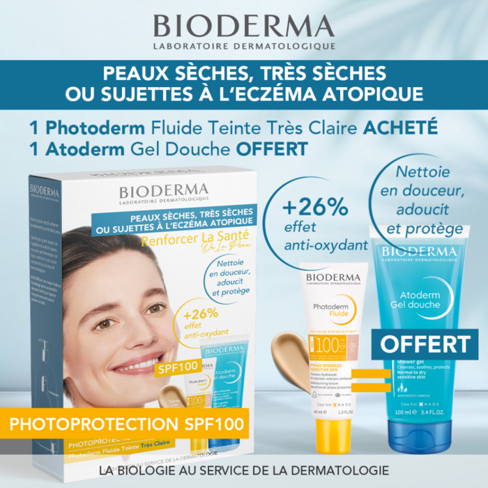 BIODERMA PEAUX SÈCHES, TRÈS SÈCHES OU SUJETTES À L’ECZÉMA ATOPIQUE.
