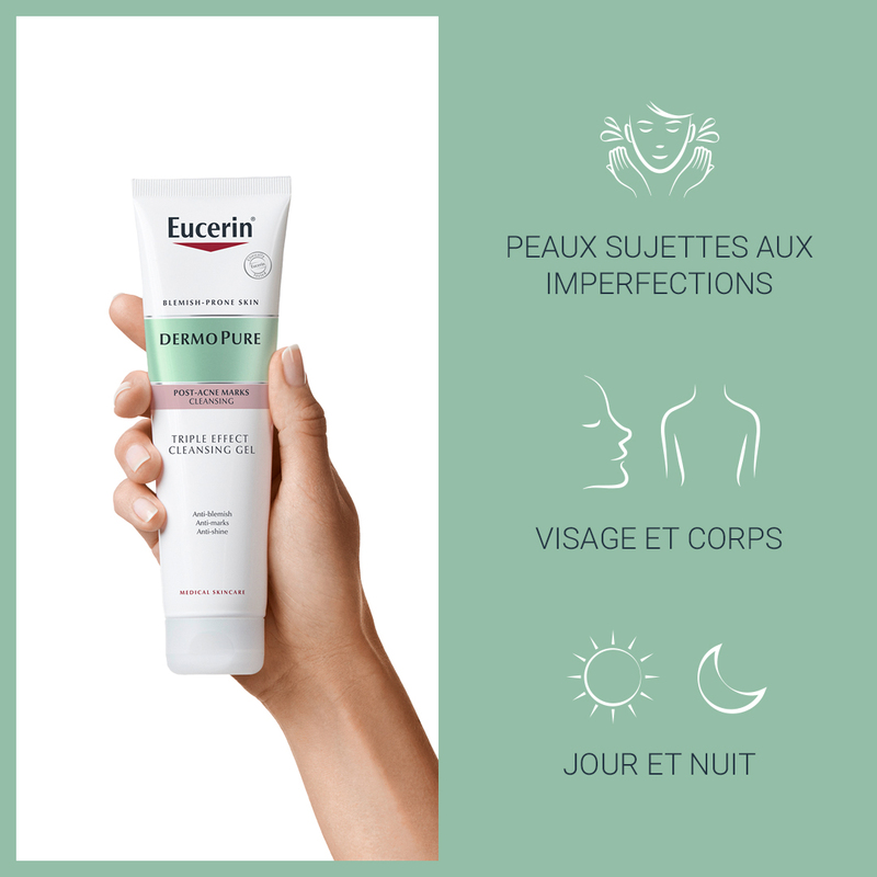 EUCERIN DERMOPURE GEL NETTOYANT TRIPLE ACTION 150ML