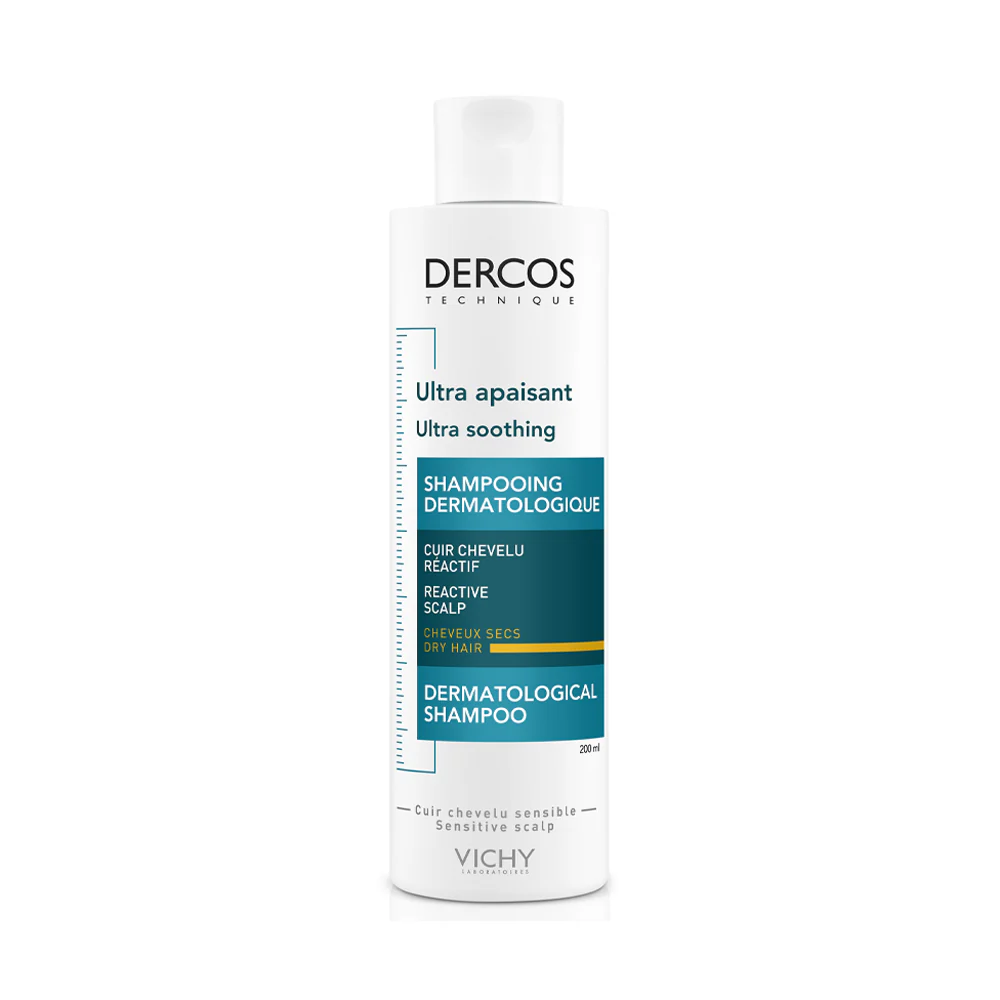 VICHY DERCOS ULTRA APAISANT SHAMPOOING SANS SULFATE CHEVEUX SECS 200ML
