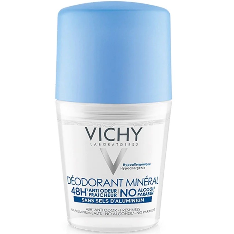VICHY DEODORANT MINERAL 48H SANS SELS D'ALUMINIUM ROLL-ON 50ML