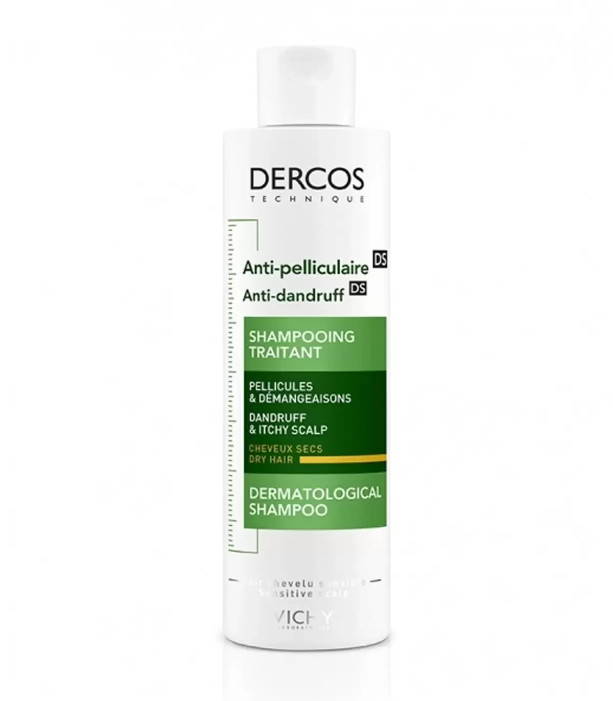 VICHY DERCOS ANTI-PELLICULAIRE SHAMPOOING TRAITANT CHEVEUX SECS 200ML