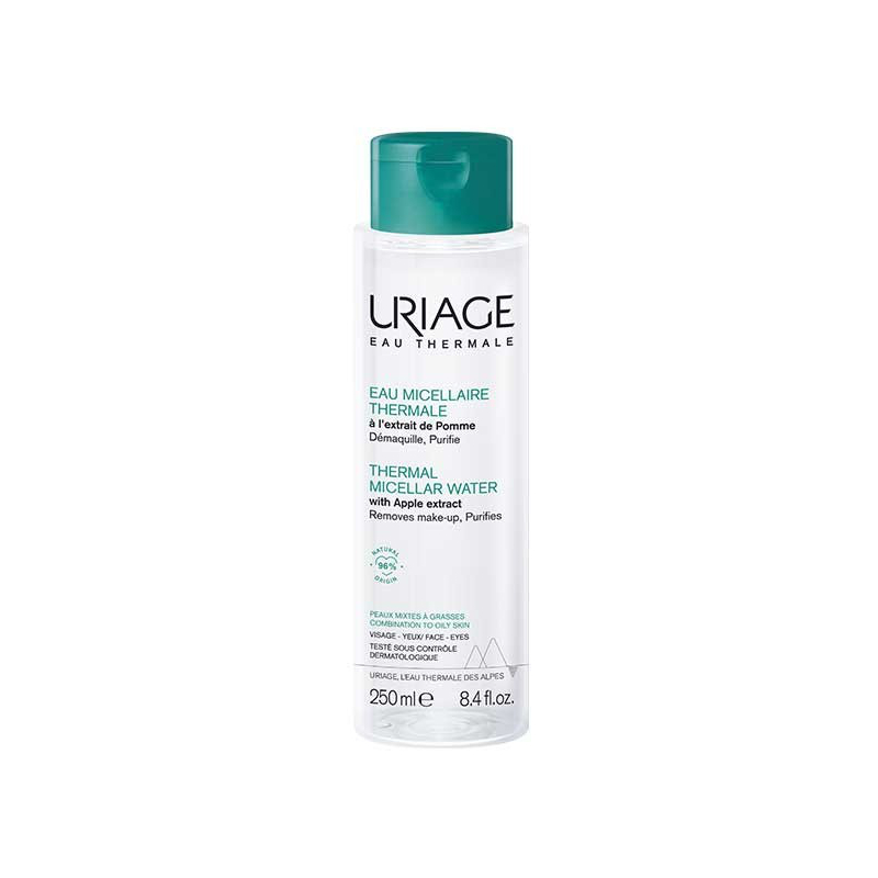 URIAGE EAU MICELLAIRE THERMALE PEAUX MIXTES A GRASSES Á L'EXTRAIT DE POMME 250ML