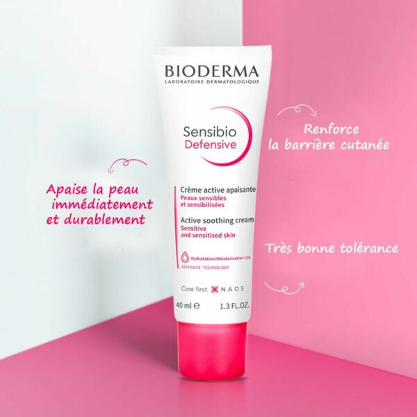 BIODERMA SENSIBIO DEFENSIVE CREME ACTIVE APAISANTE 40ML