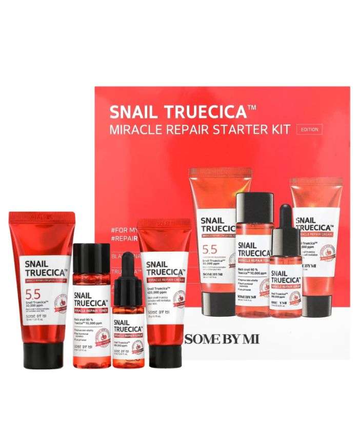 SOME BY MI MIRACLE PACK REPAIR STARTER GEL NETTOYANT 30ML + MIRACLE TONIQUE 30ML + REPAIR SERUM 10ML + MIRACLE CREME 20G
