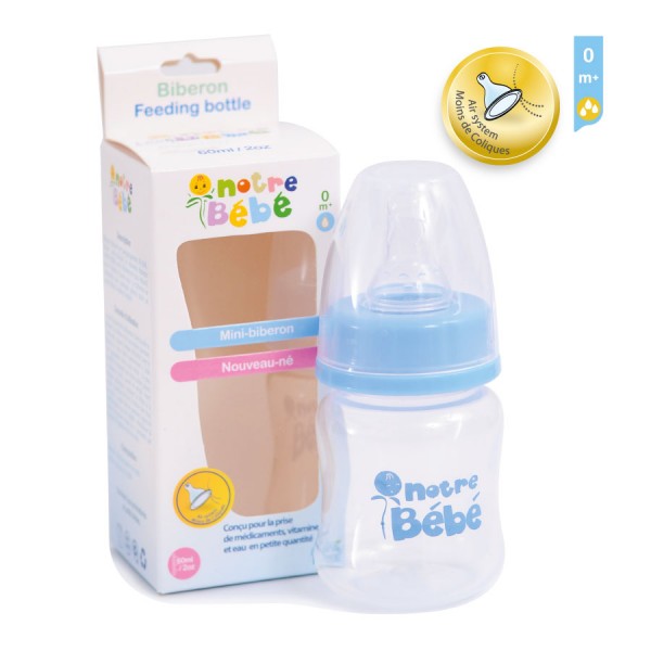 NOTRE BEBE BIBERON SANS POIGNEES 120ML REF NB180