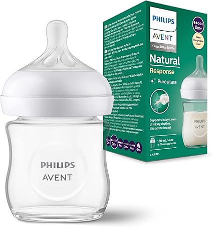 AVENT BIBERON NATURAL EN VERRE RESPONSE 0M+ 120ML REF SCY930/01