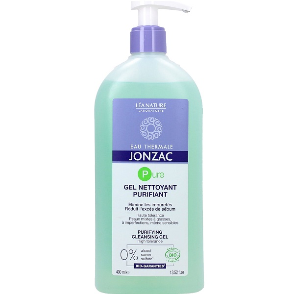JONZAC EAU THERMALE PUR GEL NETTOYANT PURIFIANT 400ML