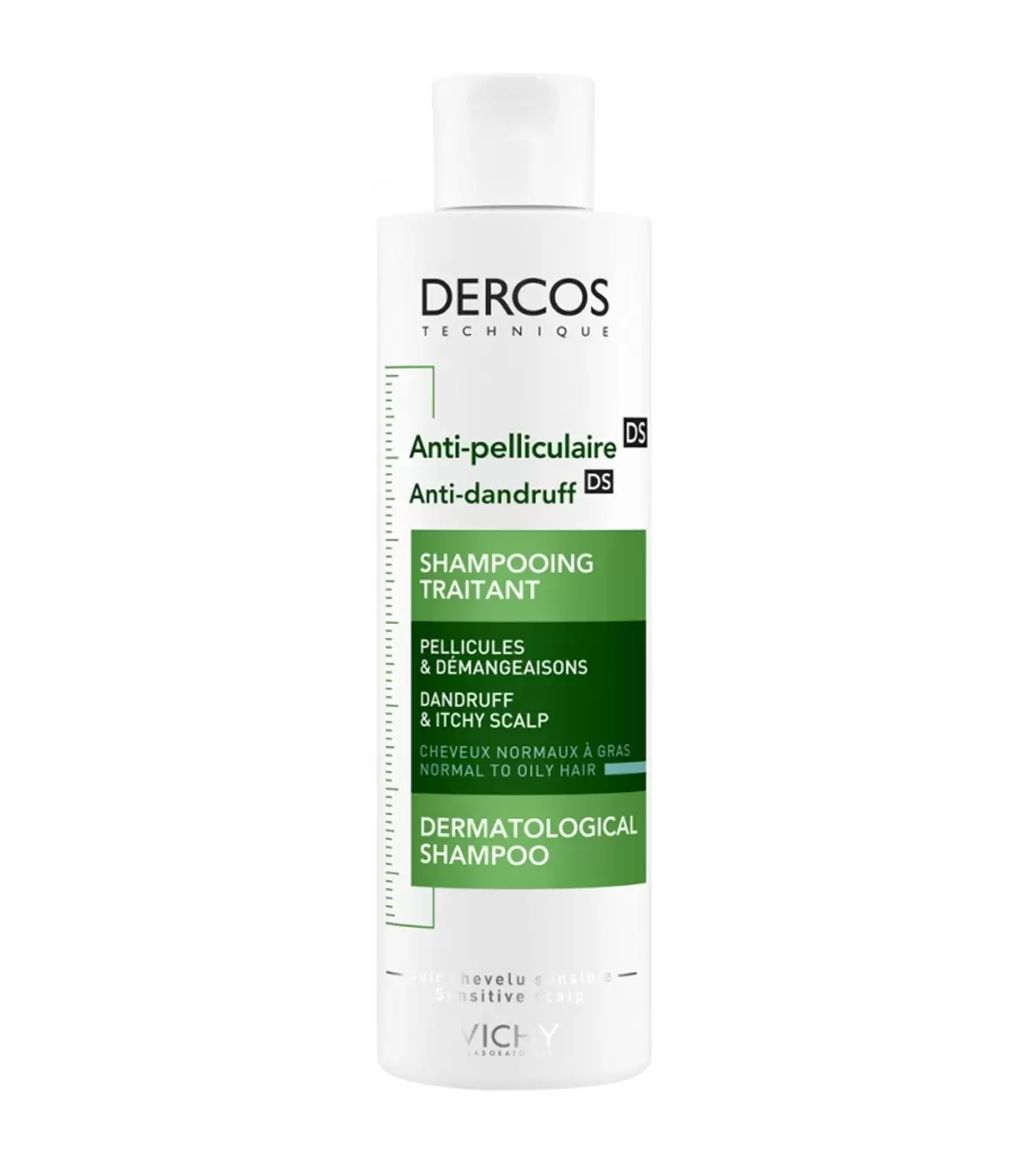 VICHY DERCOS ANTI-PELLICULAIRE SHAMPOOING TRAITANT CHEVEUX NORMAUX A GRAS 200ML