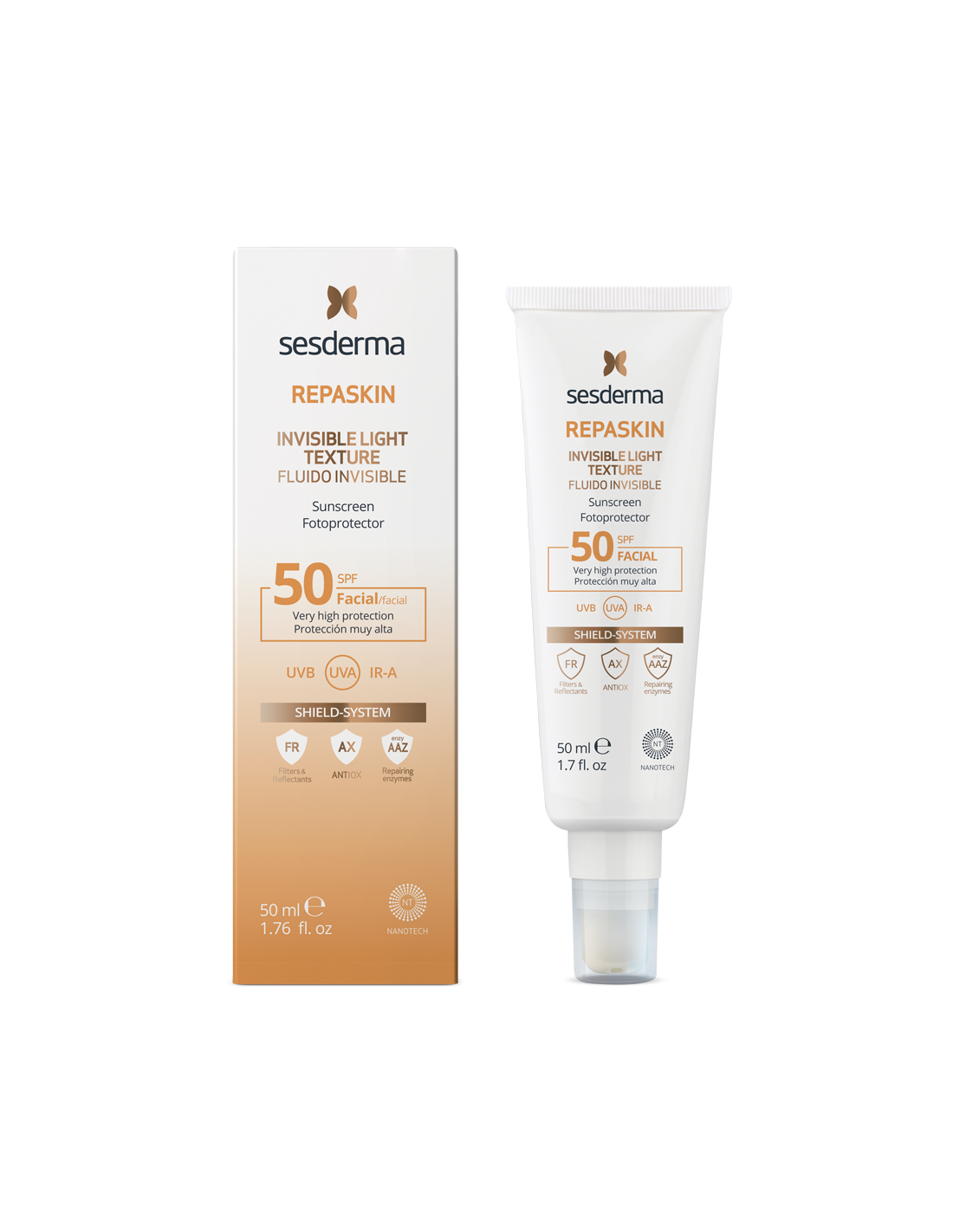 SESDERMA REPASKIN SPF50 FLUIDE INVISIBLE 50ML