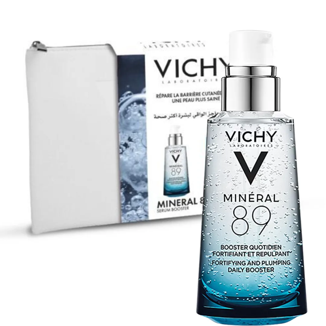 VICHY PACK PROMOTION MINERAL 89 BOOSTER QUOTIDIEN FORTIFIANT 50ML + TROUSSE OFFERTE