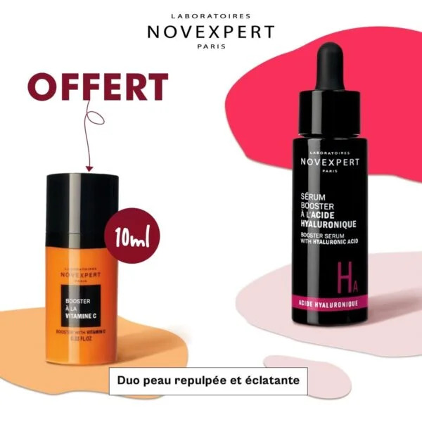 NOVEXPERT COFFRET SERUM BOOSTER A L ACIDE HYALURONIQUE 30ML + MINI BOOSTER A LA VITAMINE C 10 ML