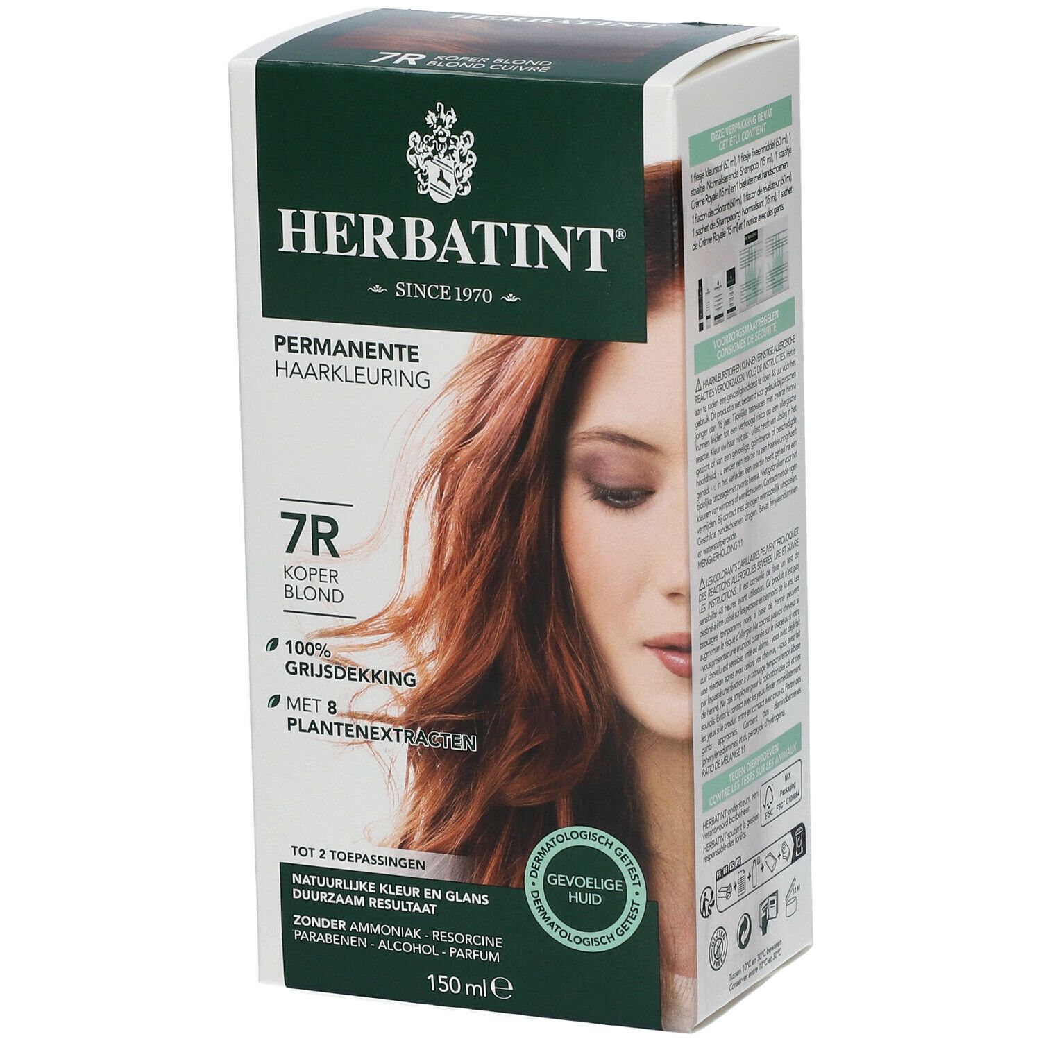 HERBATINT GEL COLORANT PERMANENT BLOND CUIVRE N7R