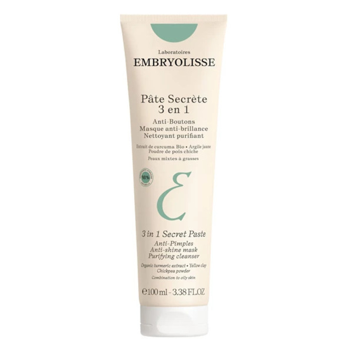 EMBRYOLISSE PATE SECRETE 3 EN 1 ANTI-BOUTONS MASQUE ANTI-BRILLANCE NETTOYANT PURIFIANT 100ML