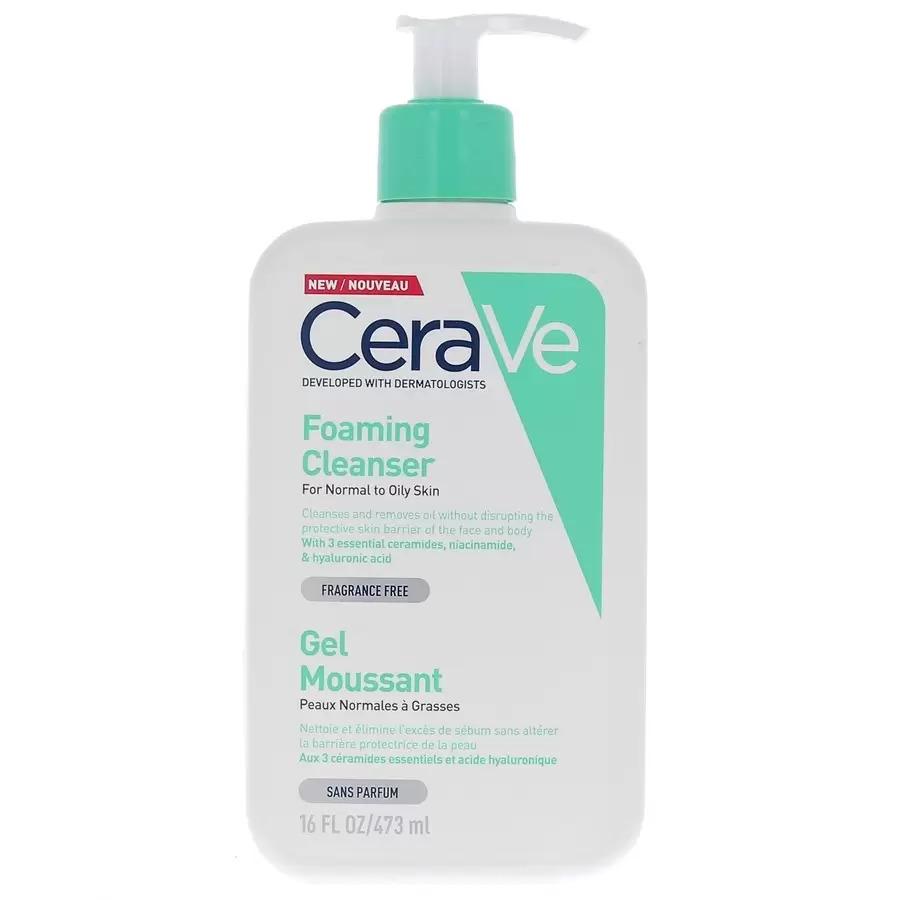 CERAVE GEL MOUSSANT NETTOYANT PEAUX NORMALES A GRASSES 473ML